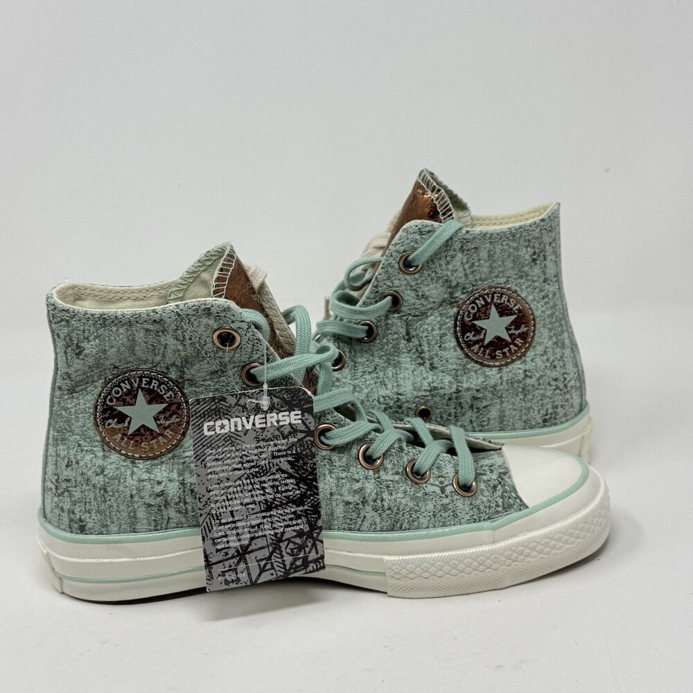 Converse CTAS Home Sweet Home Womens 6 Green Leather Limited Edition Shoes